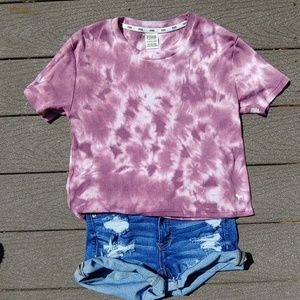 PINK Victoria's Secret Tye Dye Crop Tee